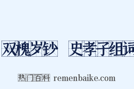 双槐岁钞·史孝子组词是什么意思的图片